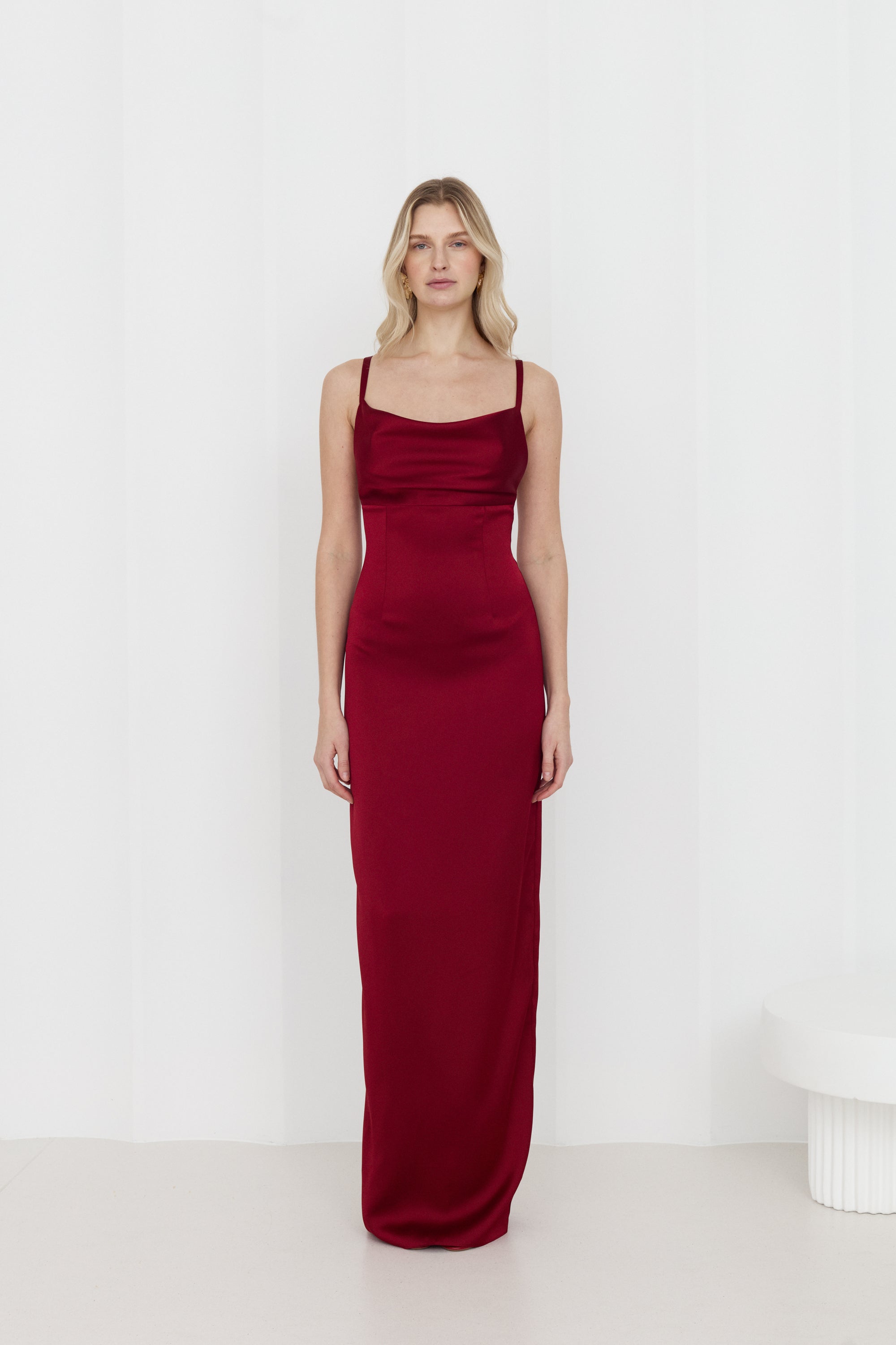 NADA Long Red Wine Evening Dress
