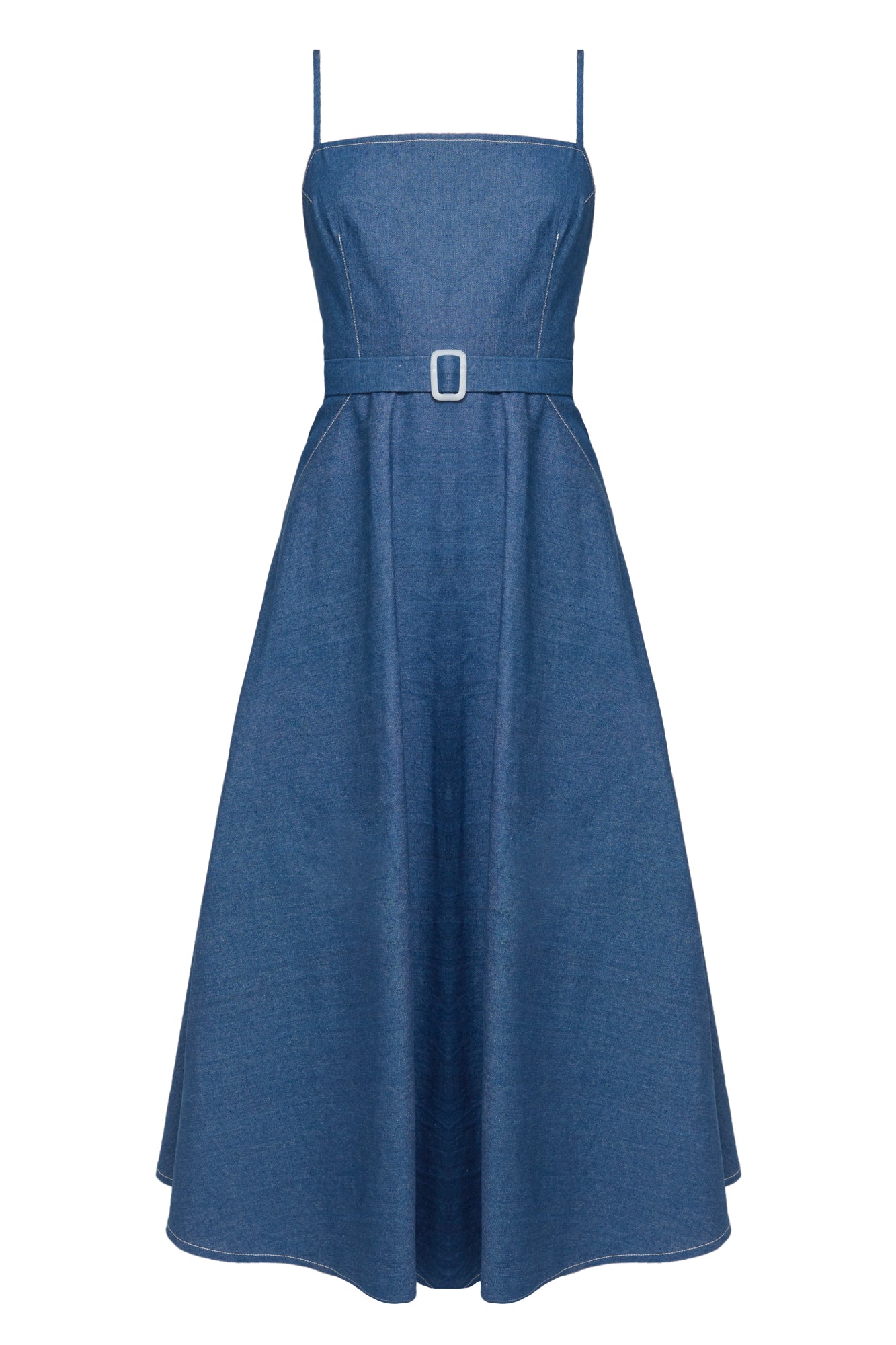 MATISSA Blue Denim Dress - Vintage-inspired Fashion