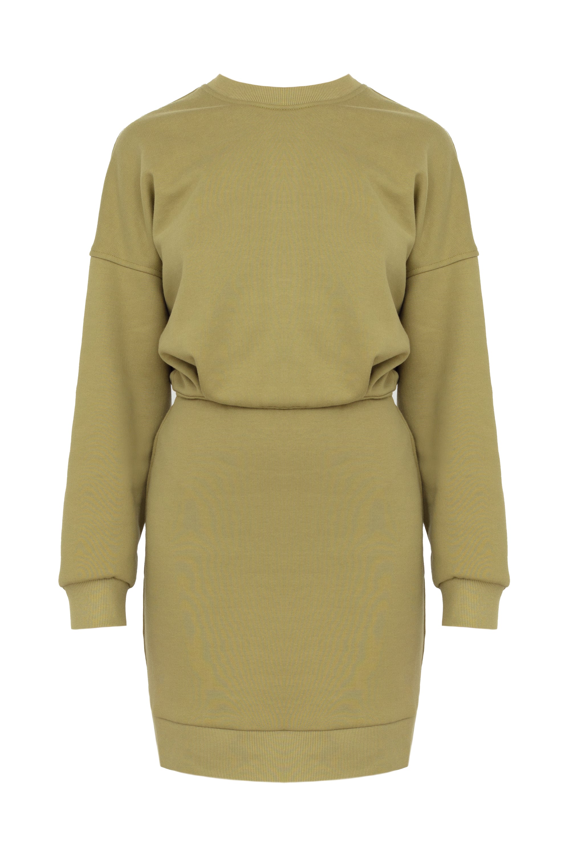 NIKA Olive Green Mini Jersey Dress