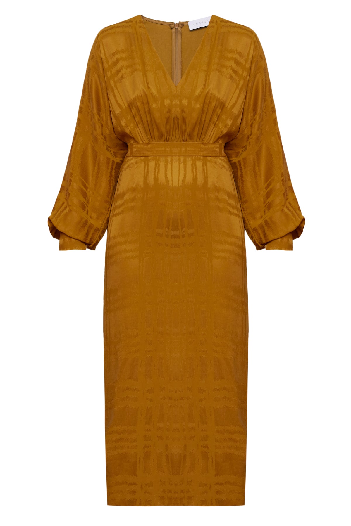 Handmade Orange cupro midi dress BECA
