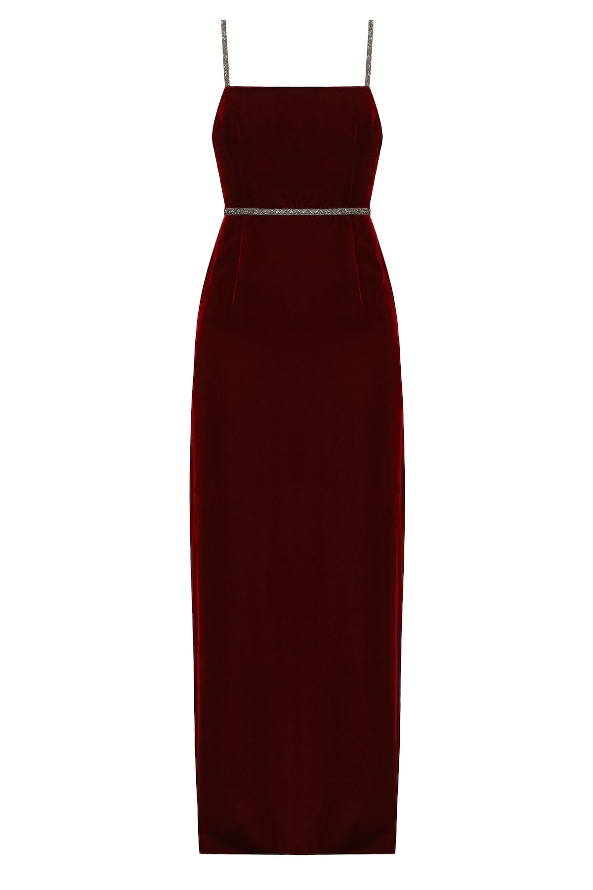 Handmade Red wine evening maxi dress ENIGMA