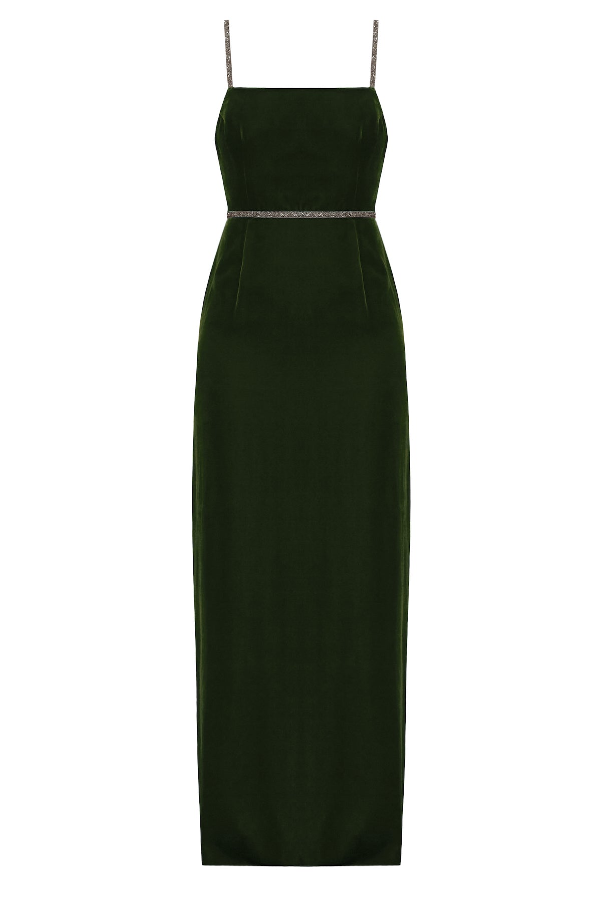 Handmade Dark green maxi dress ENIGMA