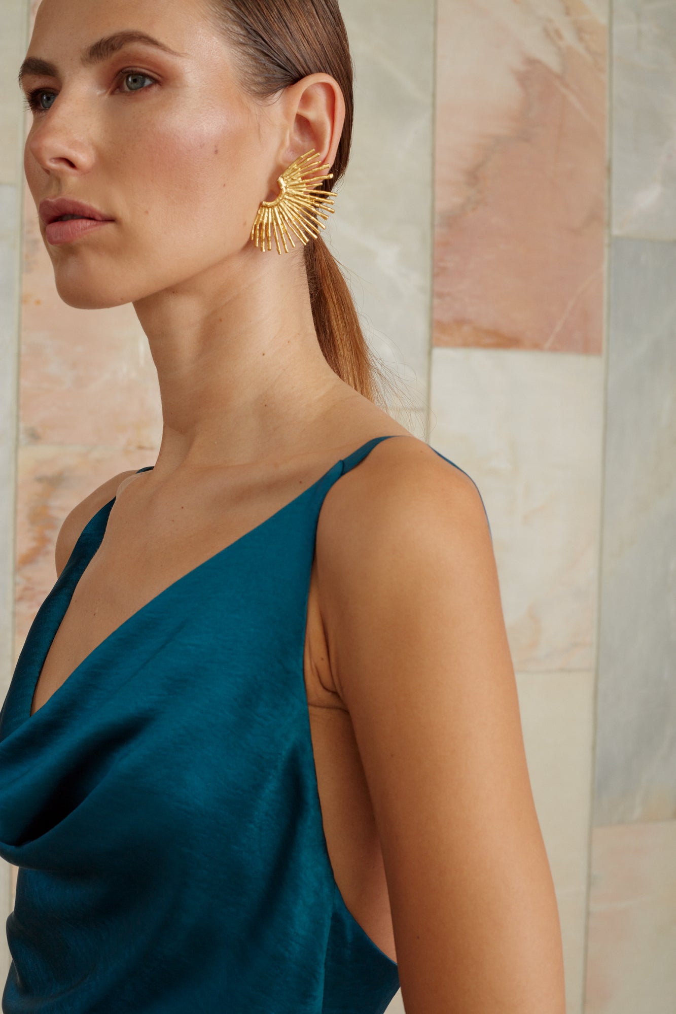 Teal blue dress