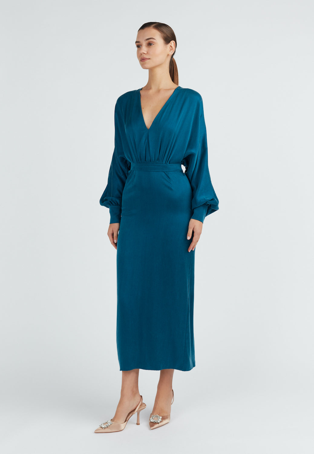 Teal blue dress