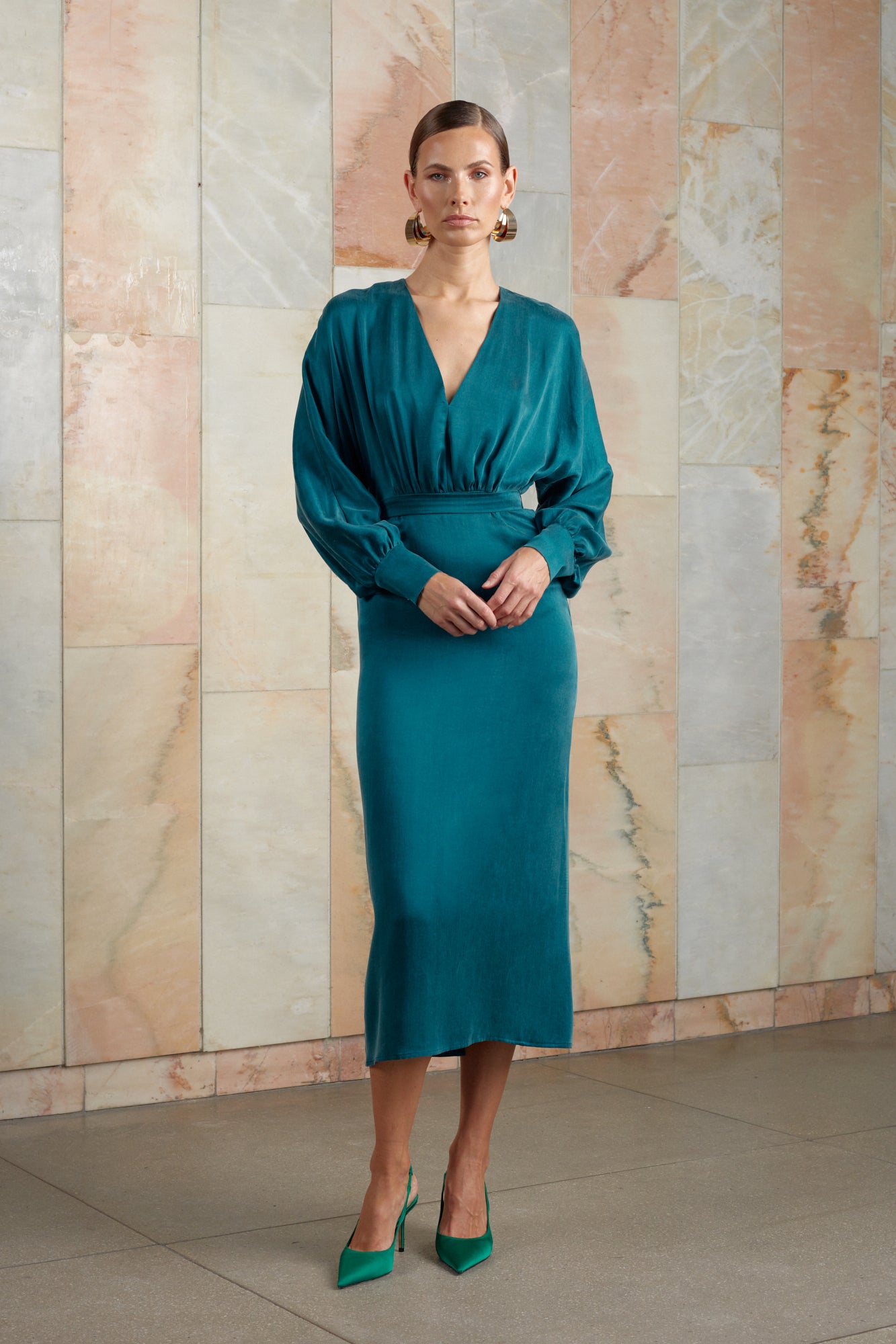Blue midi dress
