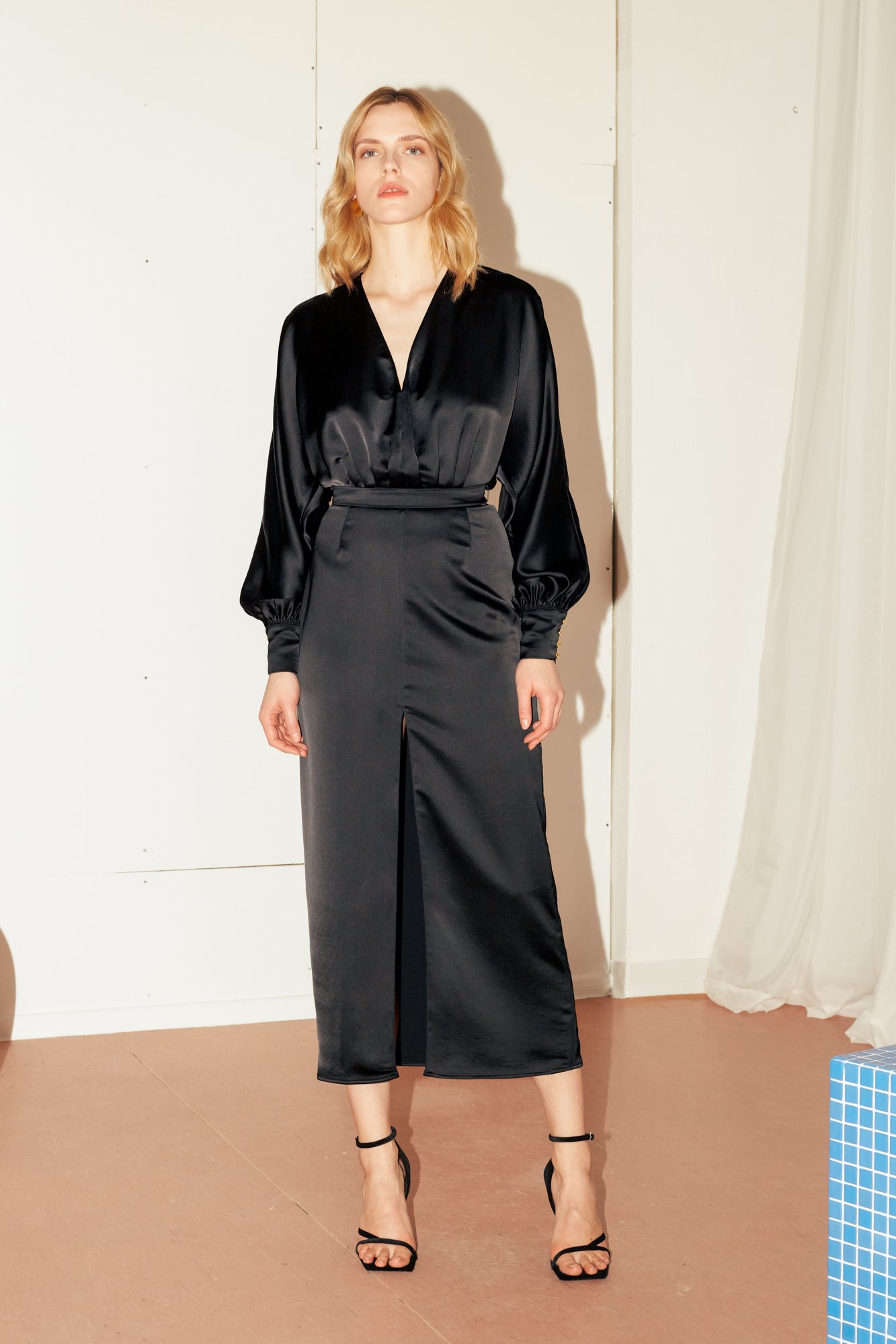 black evening gown